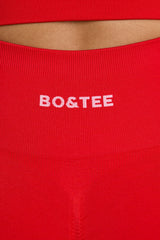 Petite High-Waist Define Luxe Leggings in Red